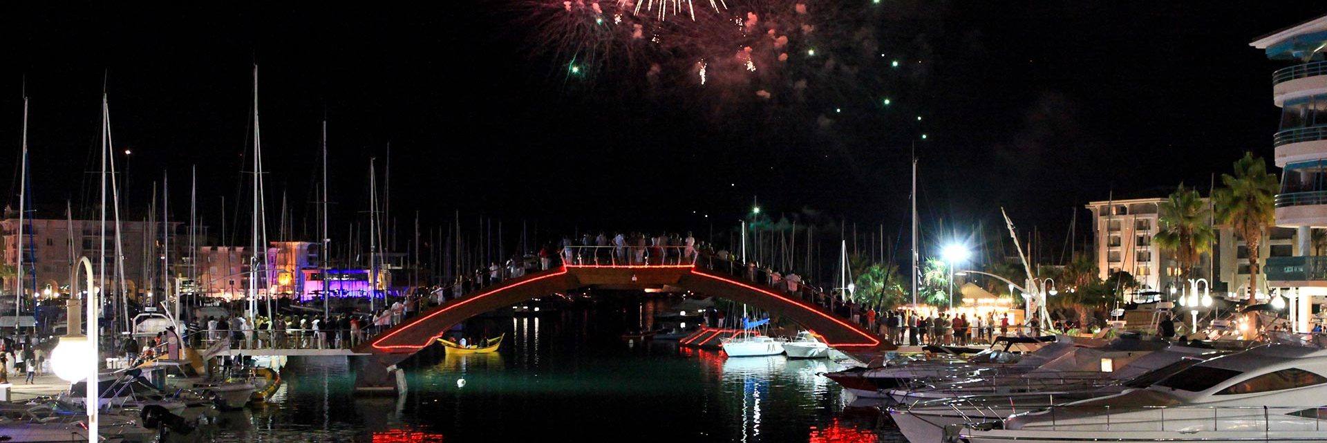 Fireworks in Fréjus Port